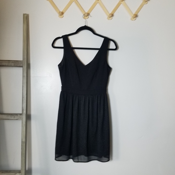 BEBOP BLACK DRESS WITH GOLD DOTS SIZE MEDIUM - Picture 1 of 10